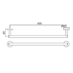 Jaquar, Рейлинг для полотенец Continental, Хром ACN-CHR-1111SM
