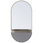 Зеркало oval, 30,5х60х10,5 см, коричневое