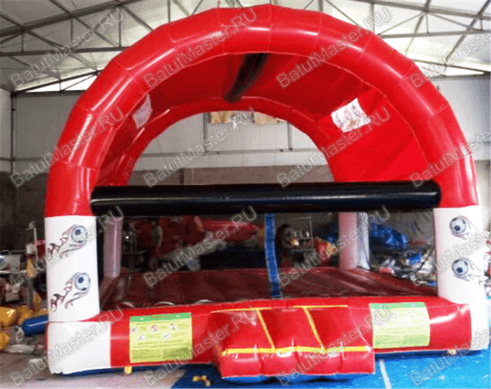 Детский надувной батут "Мячики" с крышей 6*4*3.5 м