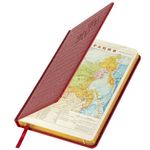 Ежедневник датированный 2023 А5 138x213 мм BRAUBERG "Comodo", под кожу, красный, 114015