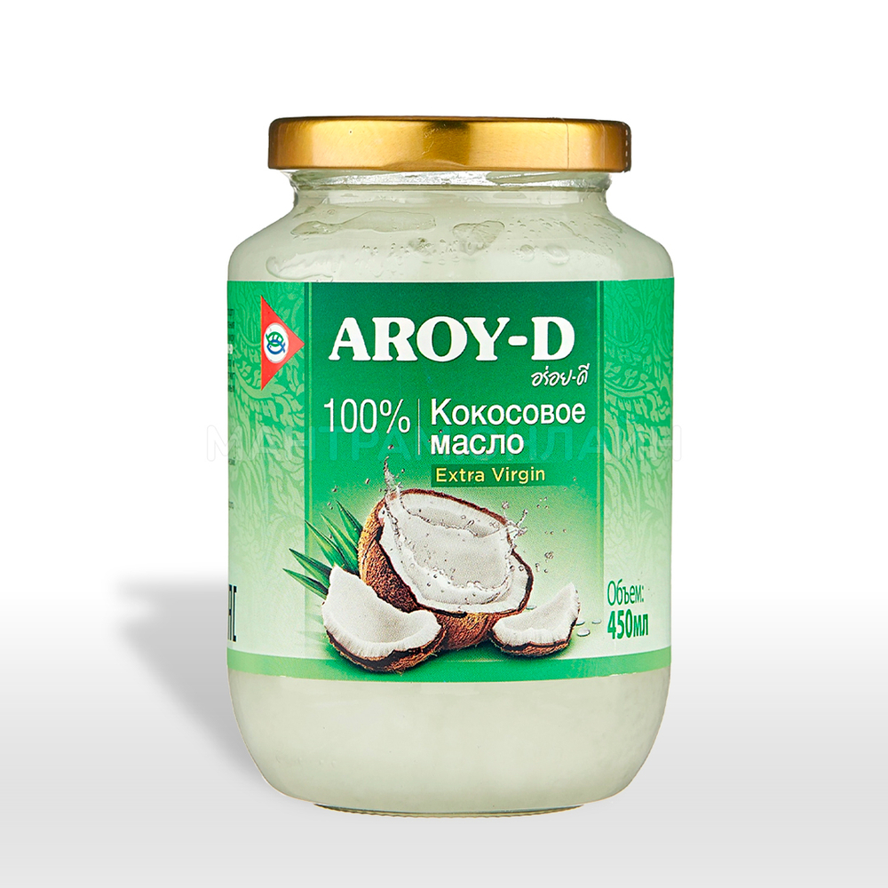 Масло Кокосовое Aroy-D Extra Virgin 100% 450 мл
