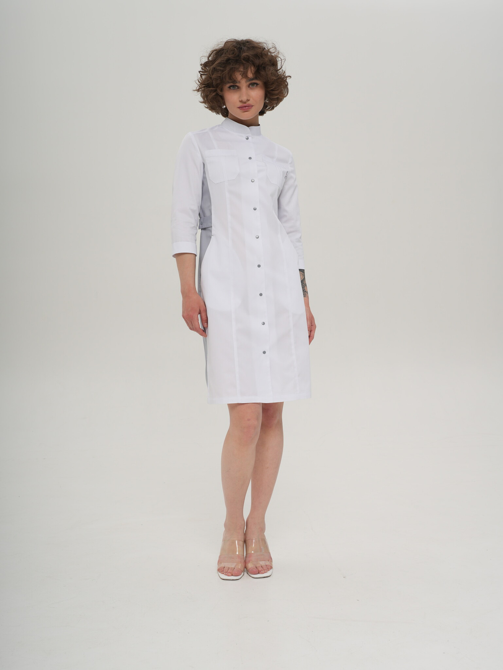 Халат медицинский женский | Х-201 ак 3/4 клеон проф