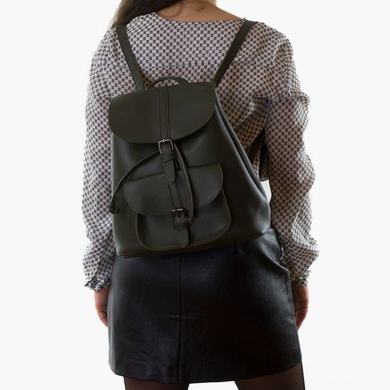 Рюкзак женский из экокожи Торба 3.0. Болотный