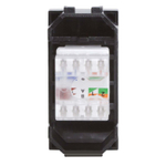 Розетка компьютерная 1-м СП 1мод. Brava RJ45 кат.5E черн. DKC 77654N