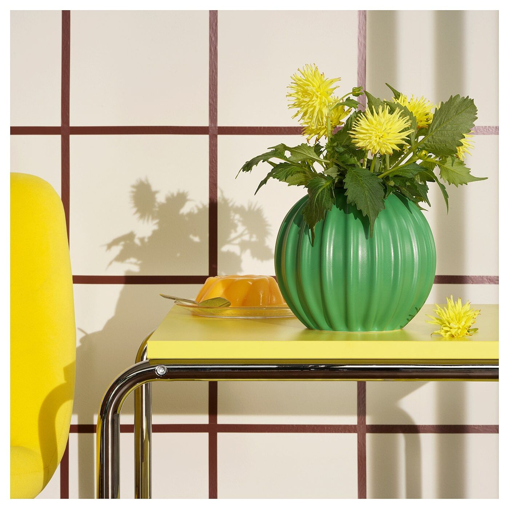 IKEA SKOGSTUNDRA  (ИКЕА СКОГСТУНДРА)  -  Ваза, зеленая, 15 см