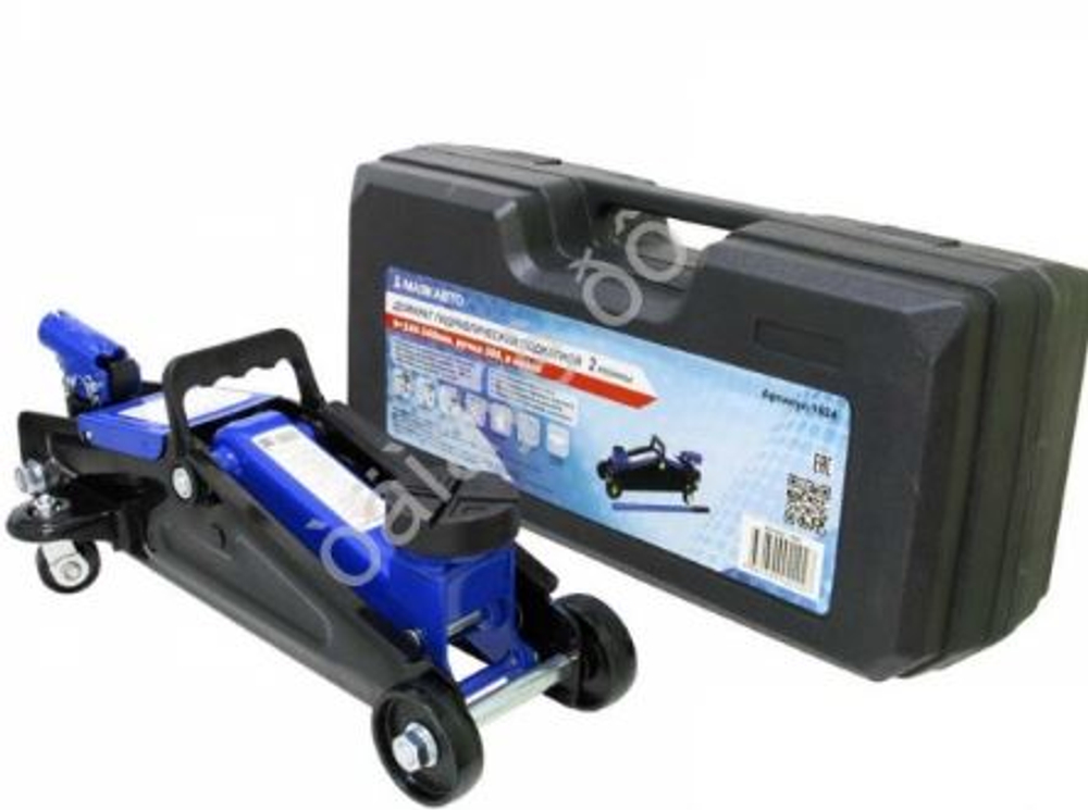 Домкрат гидравлический подкатной  2,0т h=140-340мм вращающ ручка МаякАвто 1624