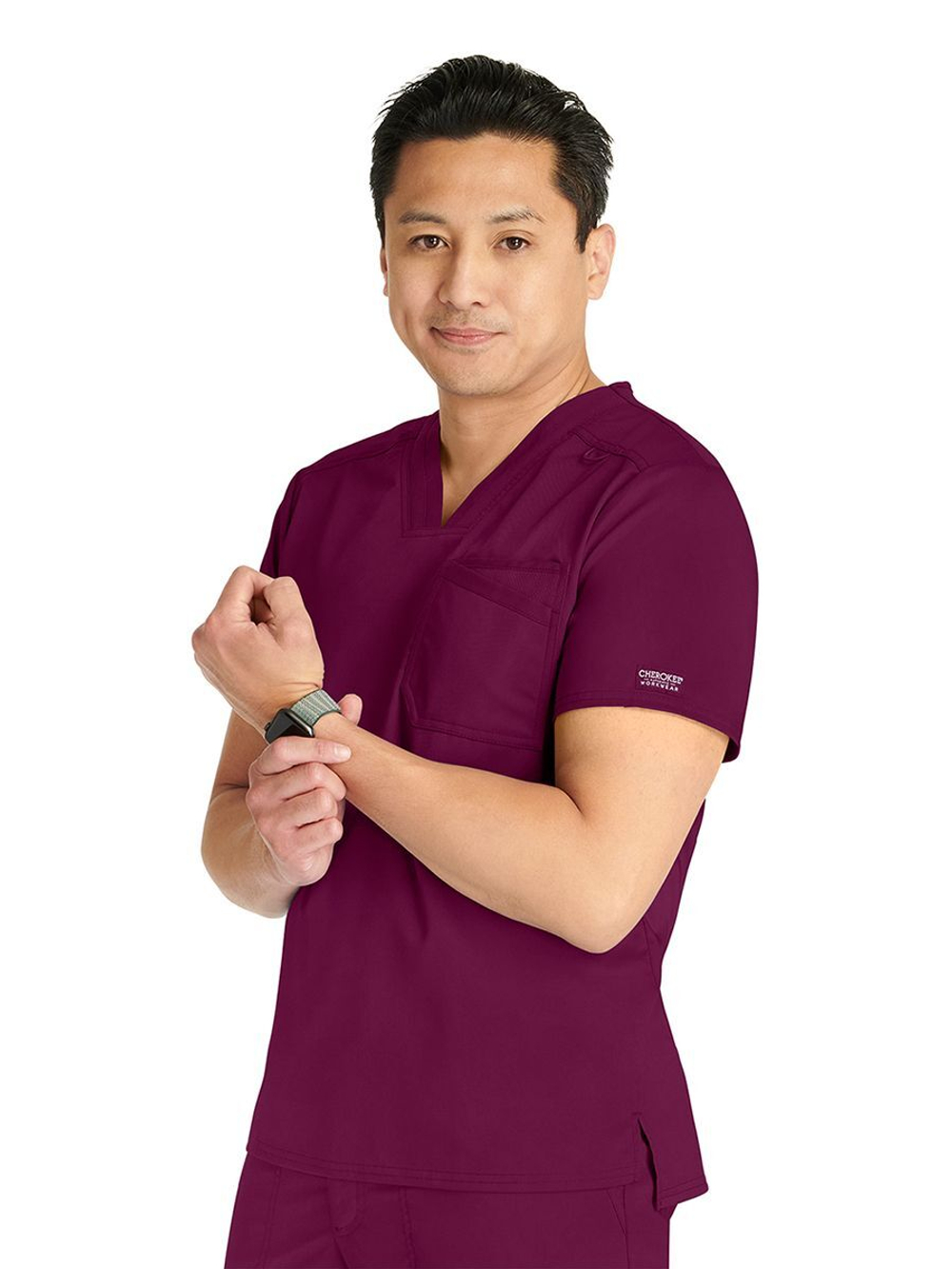 Топ медицинский мужской Cherokee WW Revolution WW751, винный, M