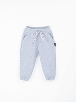 Джоггеры облегченные "Серый меланж" с карманами