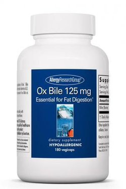 Ox Bile 125 мг 180 капсул Allergy Research Group