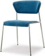 Стул с обивкой Scab Design Lisa, хром, синий