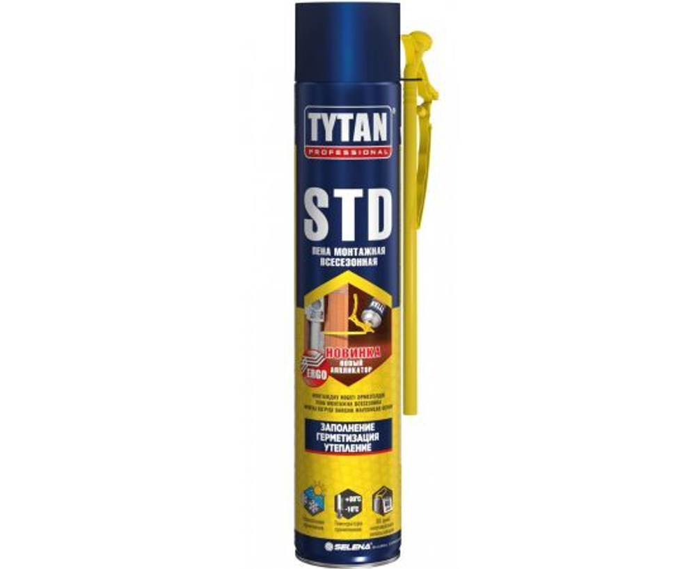 Tytan (Титан) Professional STD ЭРГО Пена монтаж.бытовая всесезонная 750мл (-10C+30С) арт.96548, 850г