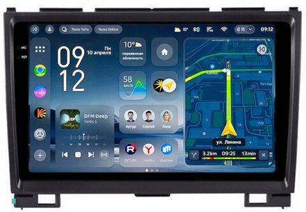 Магнитола Great Wall Hover H3, H5 (круглые воздуховоды) - Teyes CC4-PRO монитор 9.5" 2K QLED на Android 13, Snapdragon 778G, AI, CarPlay, DSP, 4G SIM-слот