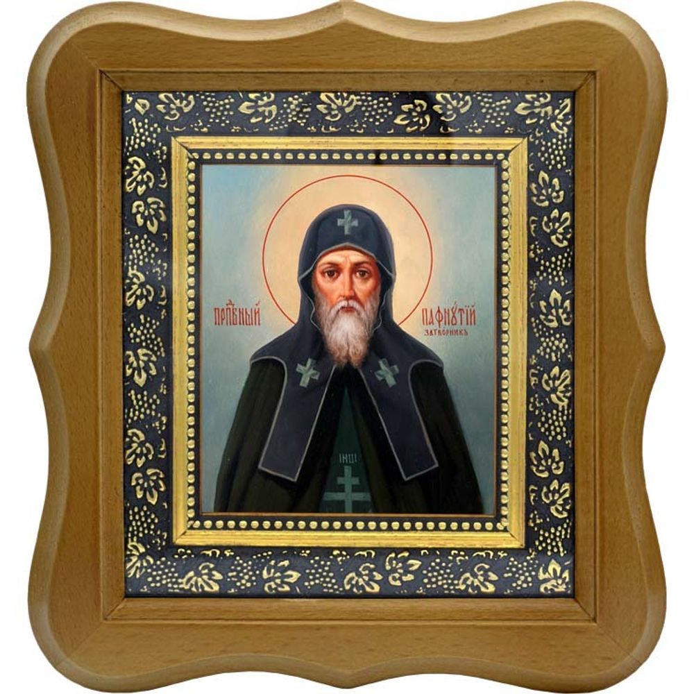 Пафнутий Печерский, преподобный затворник. Икона на холсте.