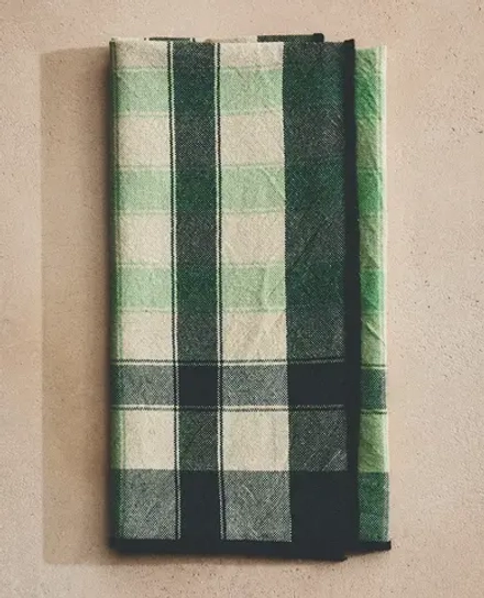 ZARA HOME САЛФЕТКА В КЛЕТКУ (НАБОР ИЗ 2 ШТ.), ЗЕЛЕНЫЙ