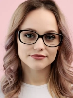 Оправа для очков для зрения пластиковая кошачий глаз