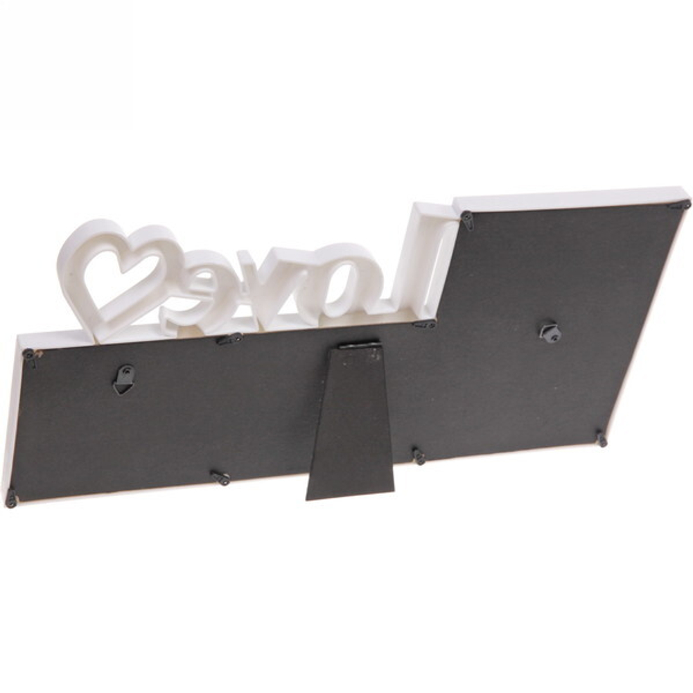 Фоторамка-коллаж 40*21см «Любовь», цвет белый, на 3 фото, пластик