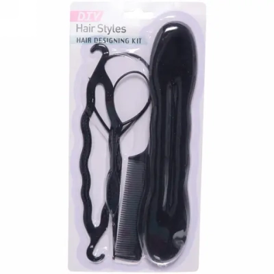 Набор для создания причёсок 5шт «Styling», цвет черный, 24,5*12см