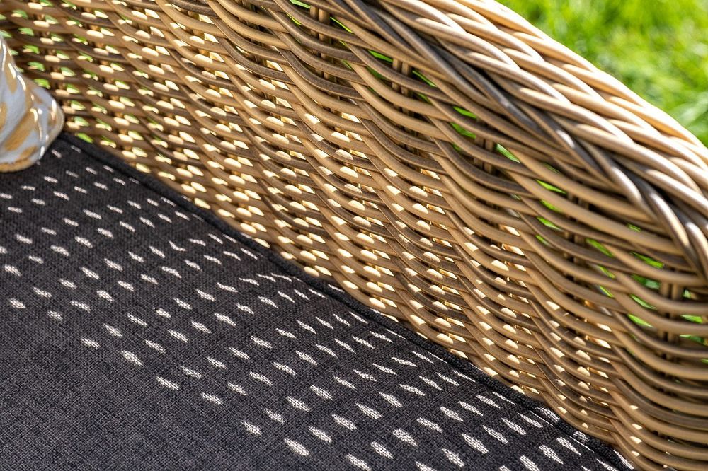 "Равенна" диван двухместный плетенный из ротанга, цвет соломенный