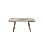 Раздвижной обеденный стол 1186 с столешницей из керамики  и основанием из шпона ореха