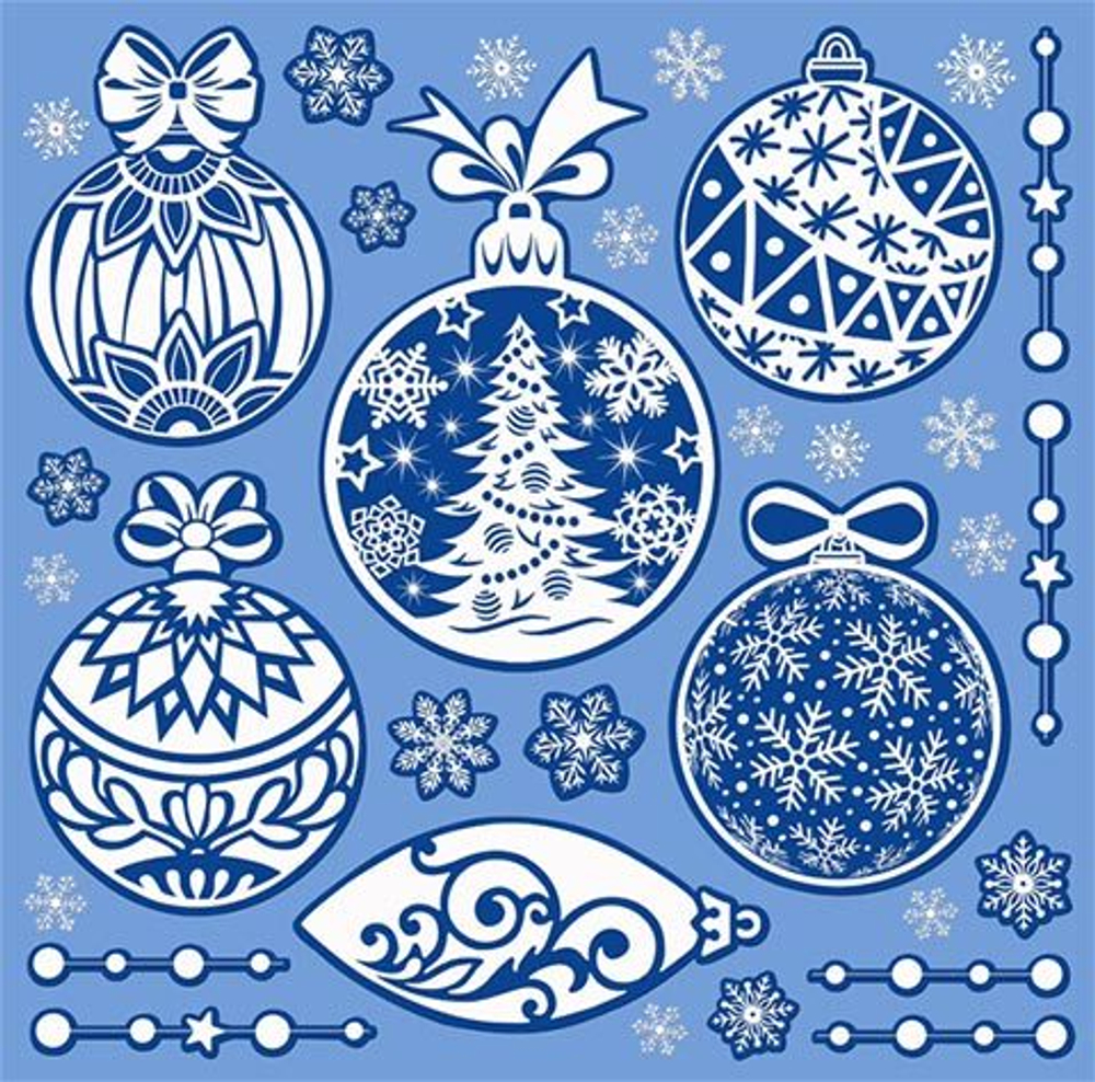 Витражная наклейка 33*33см "Игрушки" пластизоль