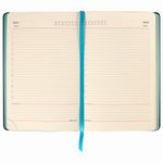 Ежедневник недатированный А5 (138х213 мм) BRAUBERG "Stylish", кожзам, гибкий, 160 л., бирюзовый, 111862