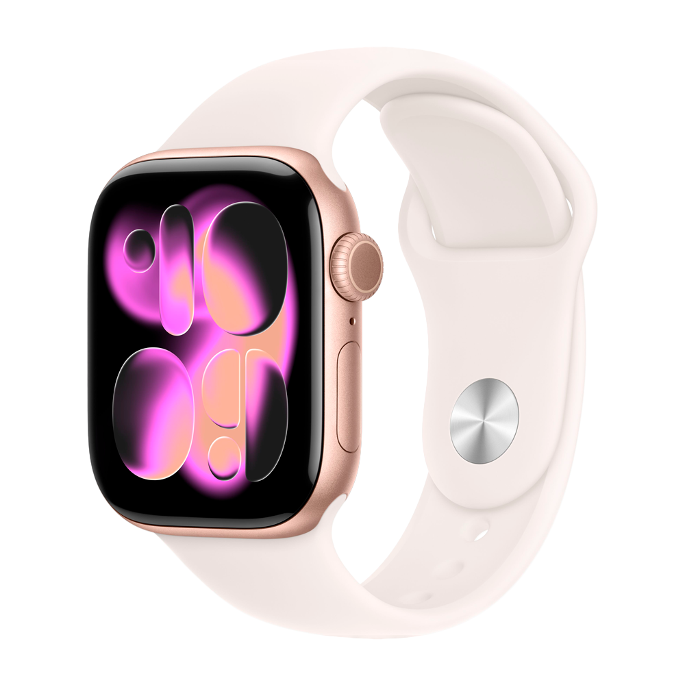 Умные часы Apple Watch Series 11 GPS, 42mm, Rose Gold Aluminium Case with Light Blush Sport Band, S/M