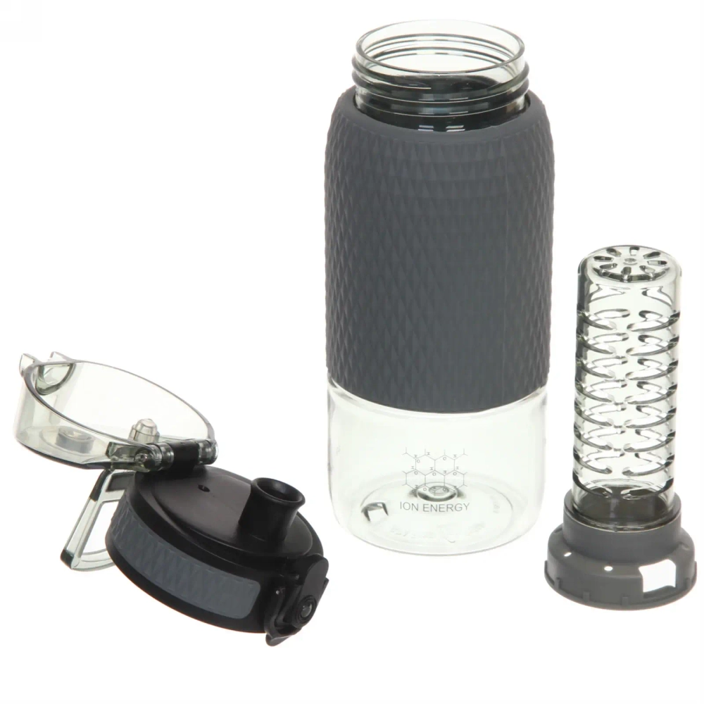 Бутылка спортивная UZSPACE Diamond 5055 с емкостью для фруктов (350 мл)