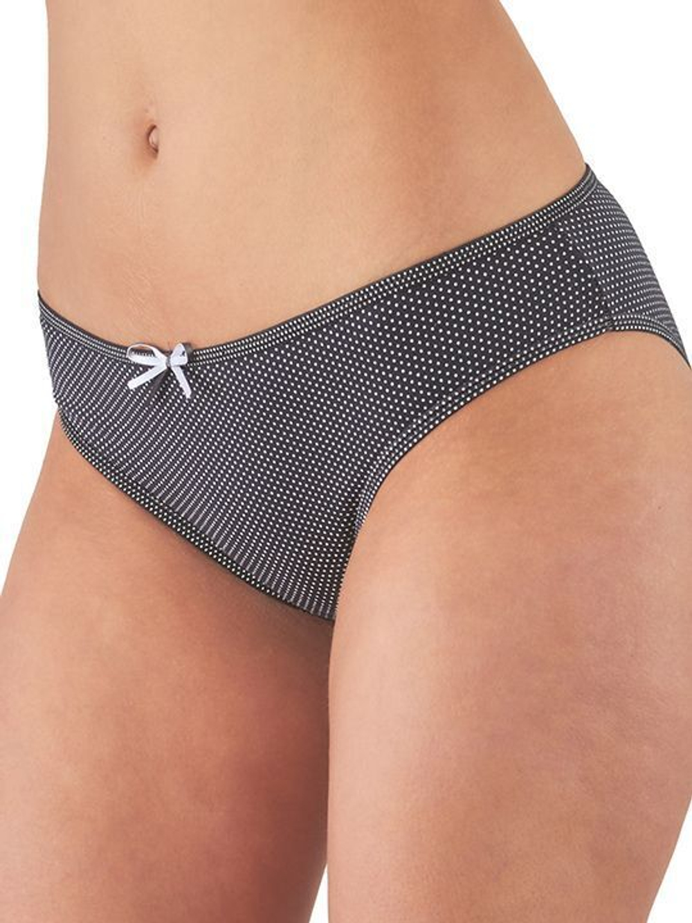 Хлопковые слипы с принтом горошек (Размер: M) (Цвет: темно-серый)