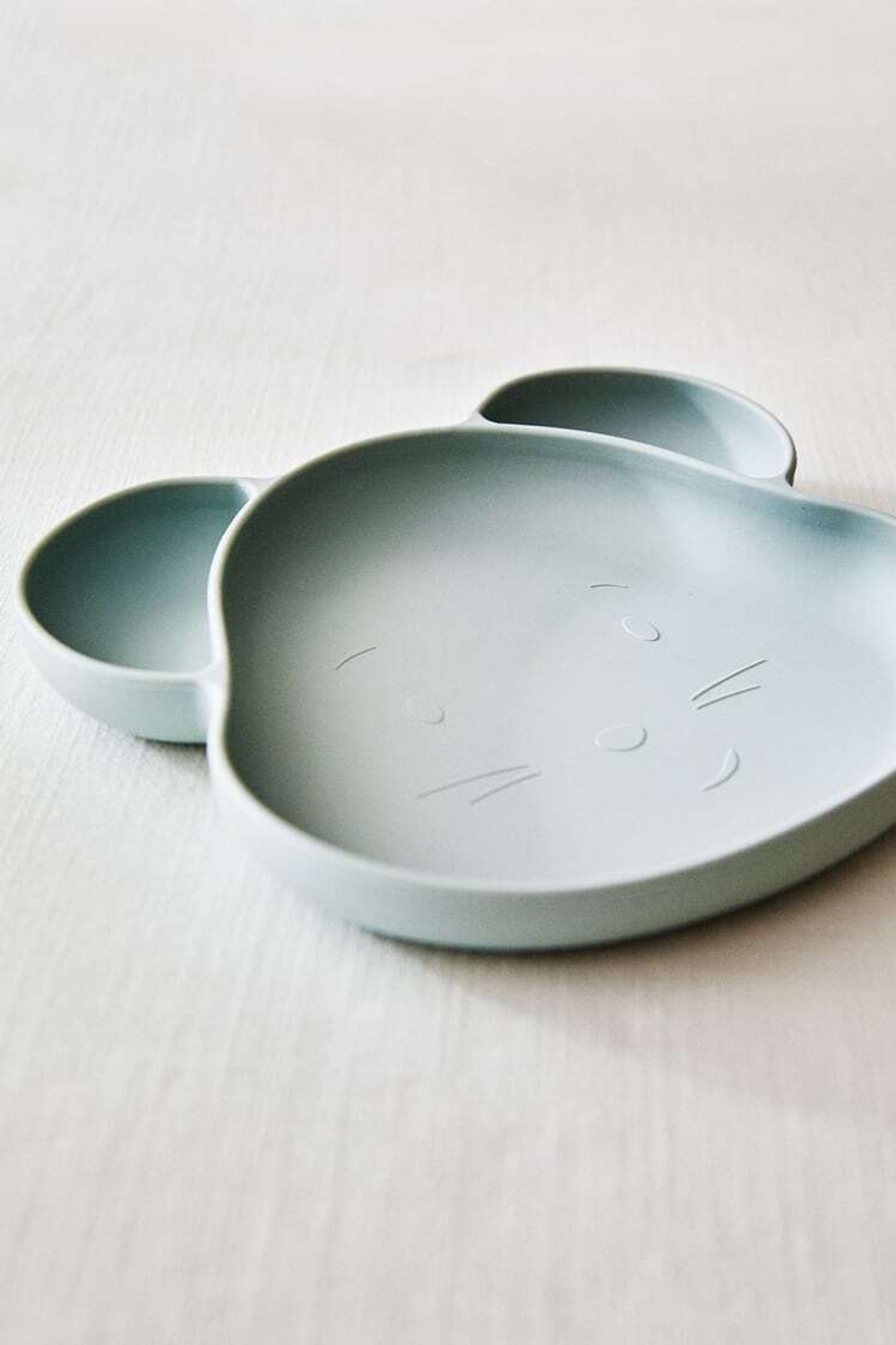 ZARA HOME СИЛИКОНОВАЯ ТАРЕЛКА «МЫШКА», СЕРО-ЗЕЛЕНЫЙ