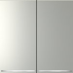 Проходной переключатель встраиваемый VOLTUM S70 двухклавишный с подсветкой 10А, (сталь)