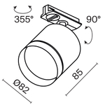 Трековый светильник Technical TR088-1-GX53-B