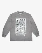 Купить Лонгслив Creepy Clothing Ритуал garment dyed серый Лонгслив Creepy Clothing Ритуал garment dyed серый