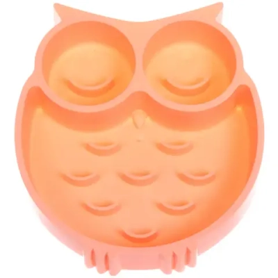 Миска для медленного кормления «Сова», цвет розовый, 15*17*3см