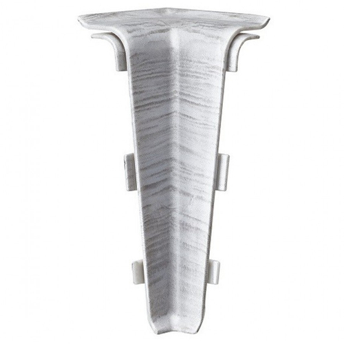 Угол внутренний для плинтуса ПВХ Aberhof 70мм, 7017 Алюминий (2 шт)