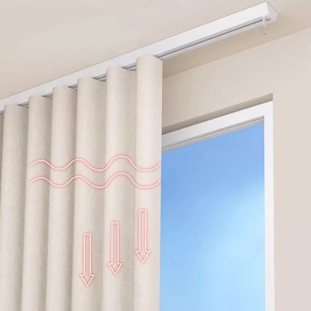 Ультратонкий алюминиевый карниз для штор, потолочный