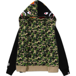 A Bathing Ape Bathing Ape Sweatshirts Moderate No Fleece Lined Zip Closure 0zxswmx08151p черный зеленый