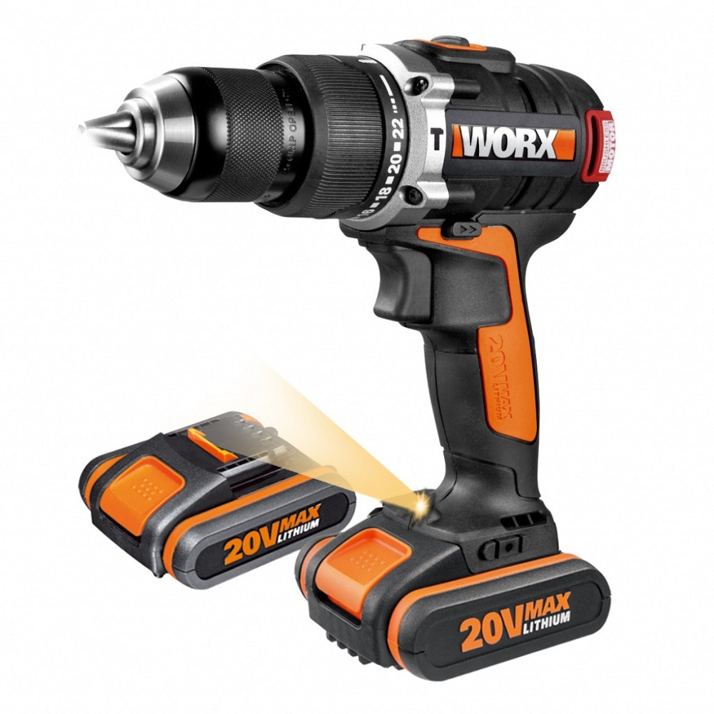 Дрель аккумуляторная WORX WX354 20V 2,0Ач кейс
