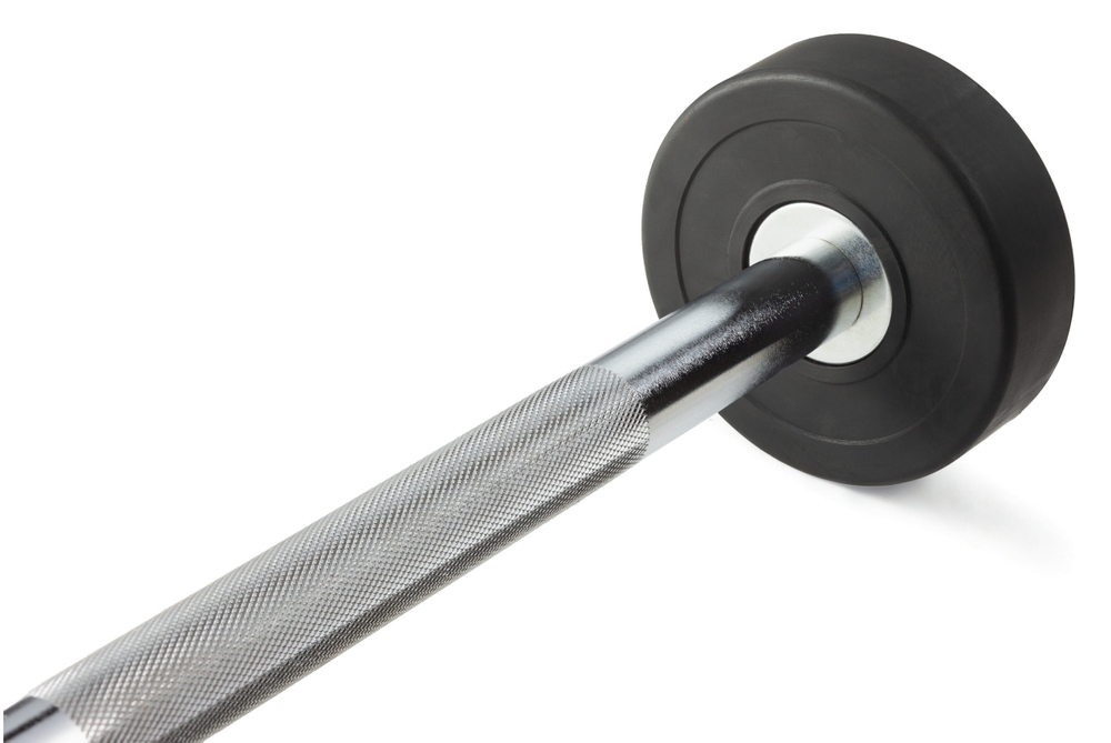 Штанга неразборная обрезиненная 25 кг. Прямой гриф. VictoryFit VF-DX4250