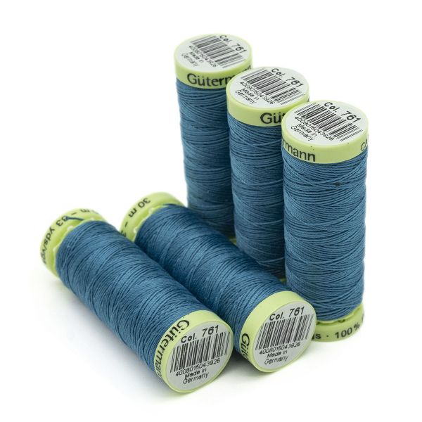 Нитки отделочные Gutermann Top Stitch 30 (30 метров), 5 кат. | 761 св.бирюза