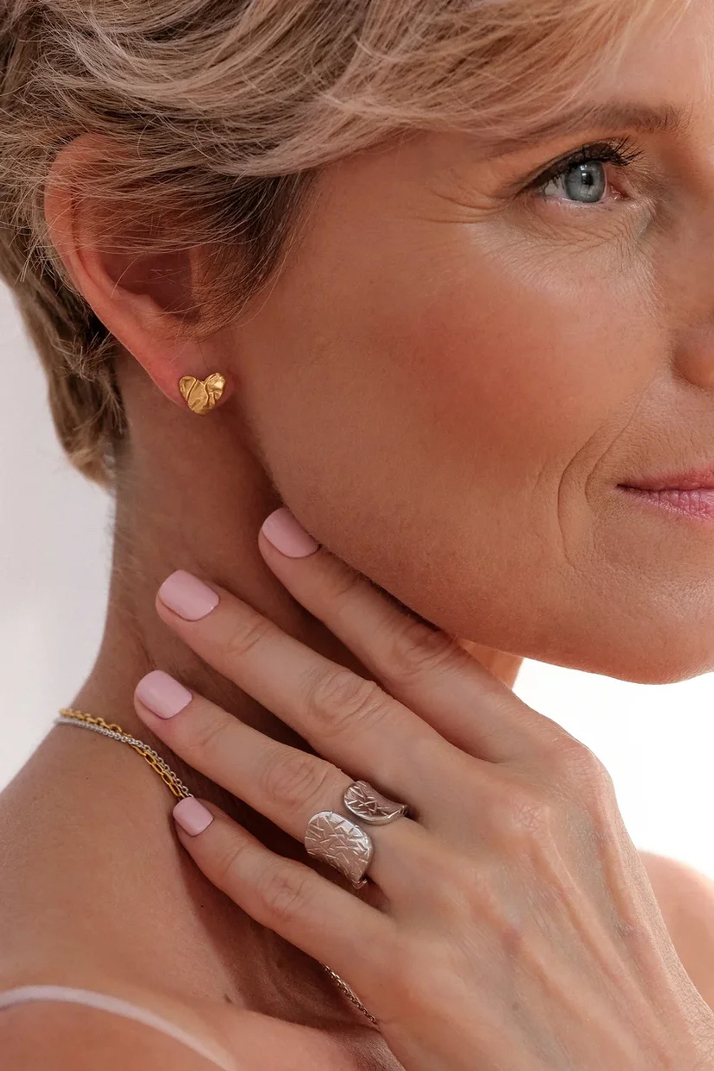 Cерьги сердца Folio, позолота