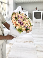 101 розова Роза с Хризантемами авторский букет