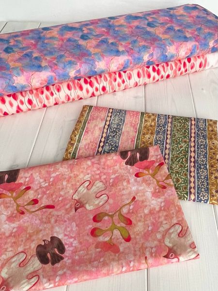 РОЗОВЫЕ БУТОНЫ, АКВАРЕЛЬ - 100% ХЛОПОК 5