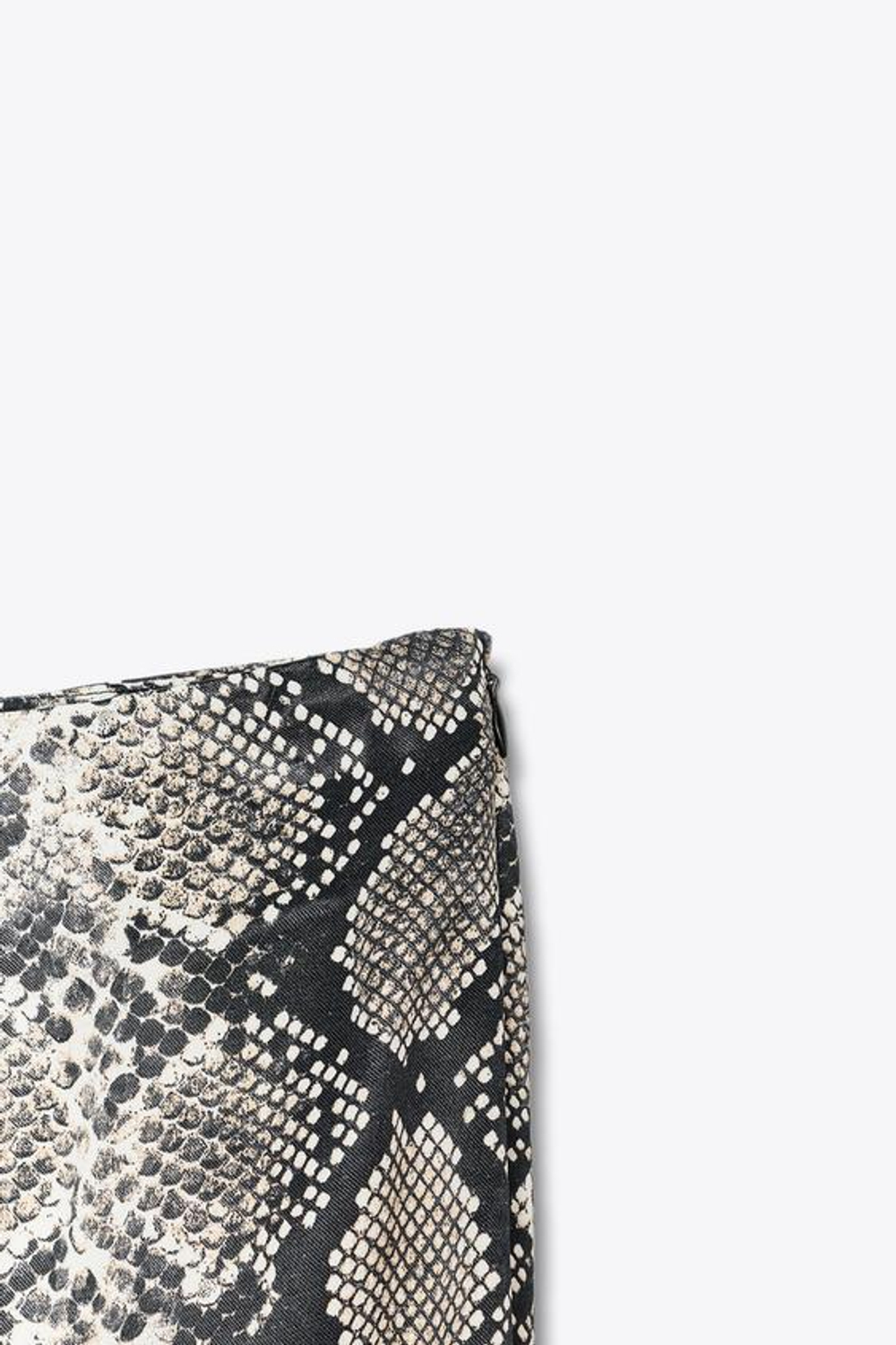 ZARA АТЛАСНАЯ ЮБКА МИДИ С АНИМАЛИСТИЧЕСКИМ ПРИНТОМ, ЗМЕИНЫЙ ПРИНТ