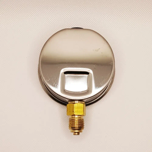 Манометр гидравлический на 4 бара (60 psi), 63 мм, G 1/4" радиальный, виброустойчивый - глицериновый