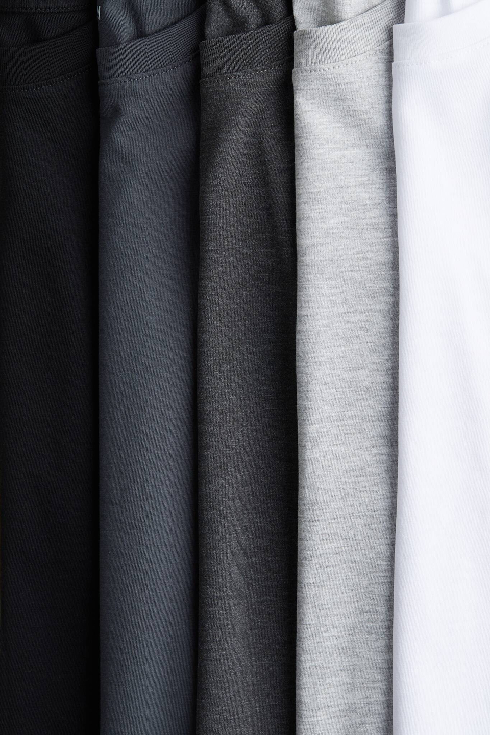 H&M Набор из 5 хлопковых футболок, серый