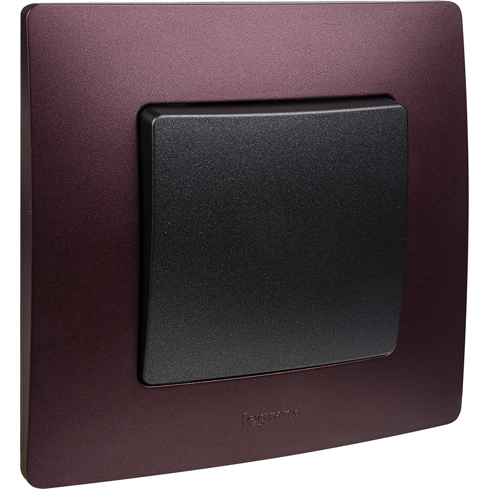 Выключатель 1-клавишный 10А 250В антрацит ETIKA Legrand