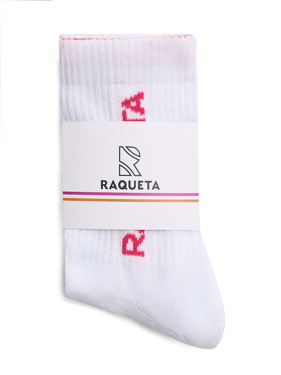 Носки Tenista, белые c розовым