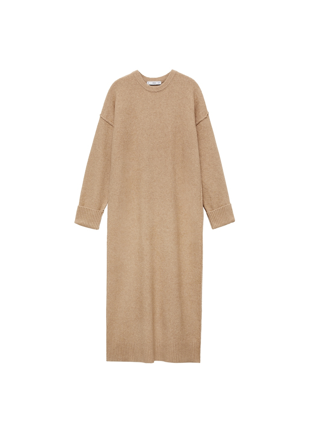 Вязаное платье с краями в рубчик