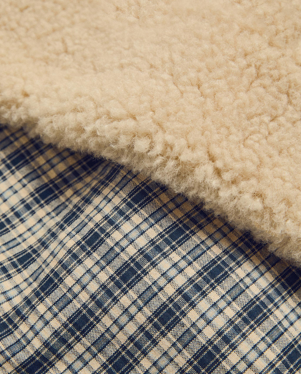 Zara Home плед из хлопка, синий, в клетку, 90x120 см