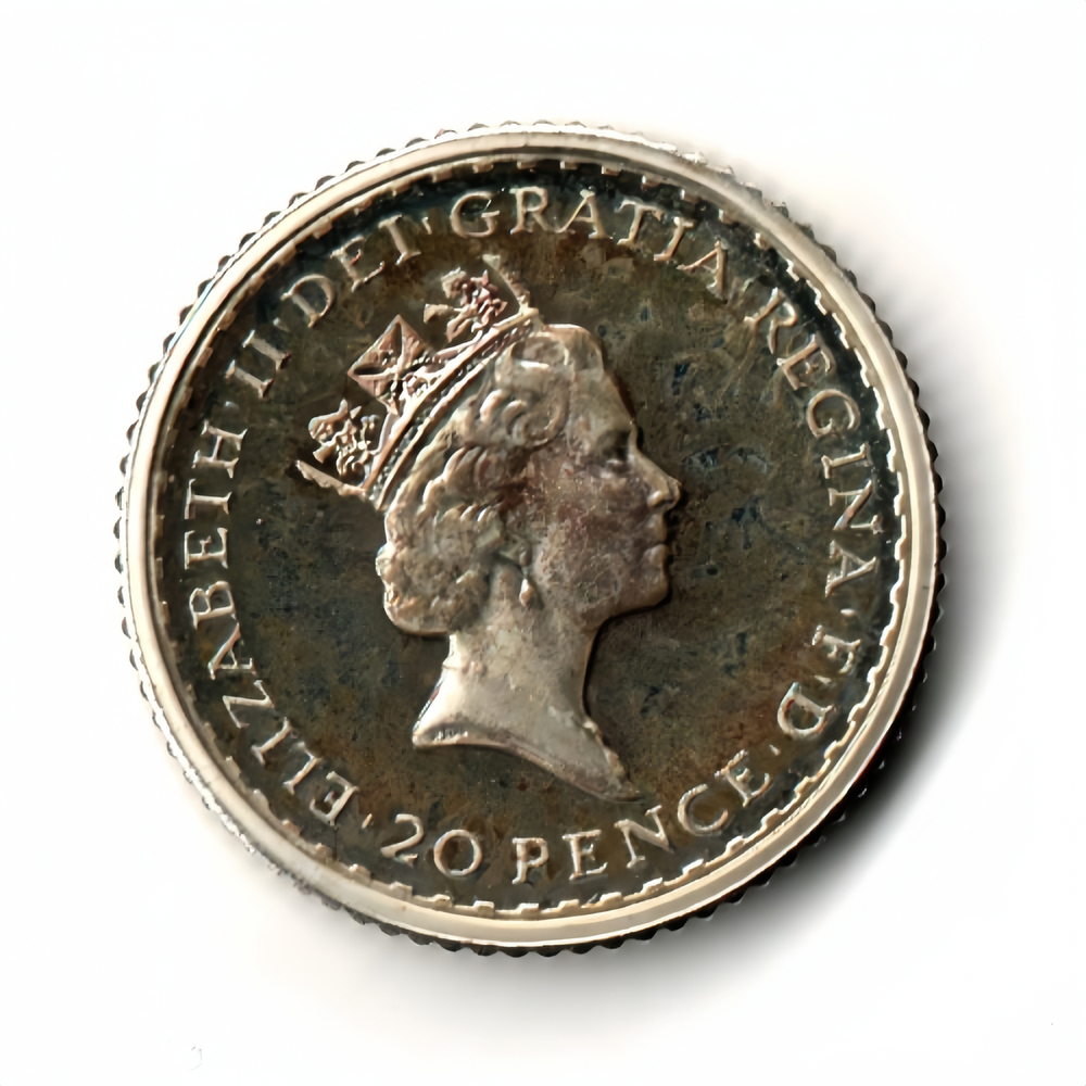 25 пенсов 1997 Великобритания. Британия. Серебро. Есть патина на реверсе PROOF